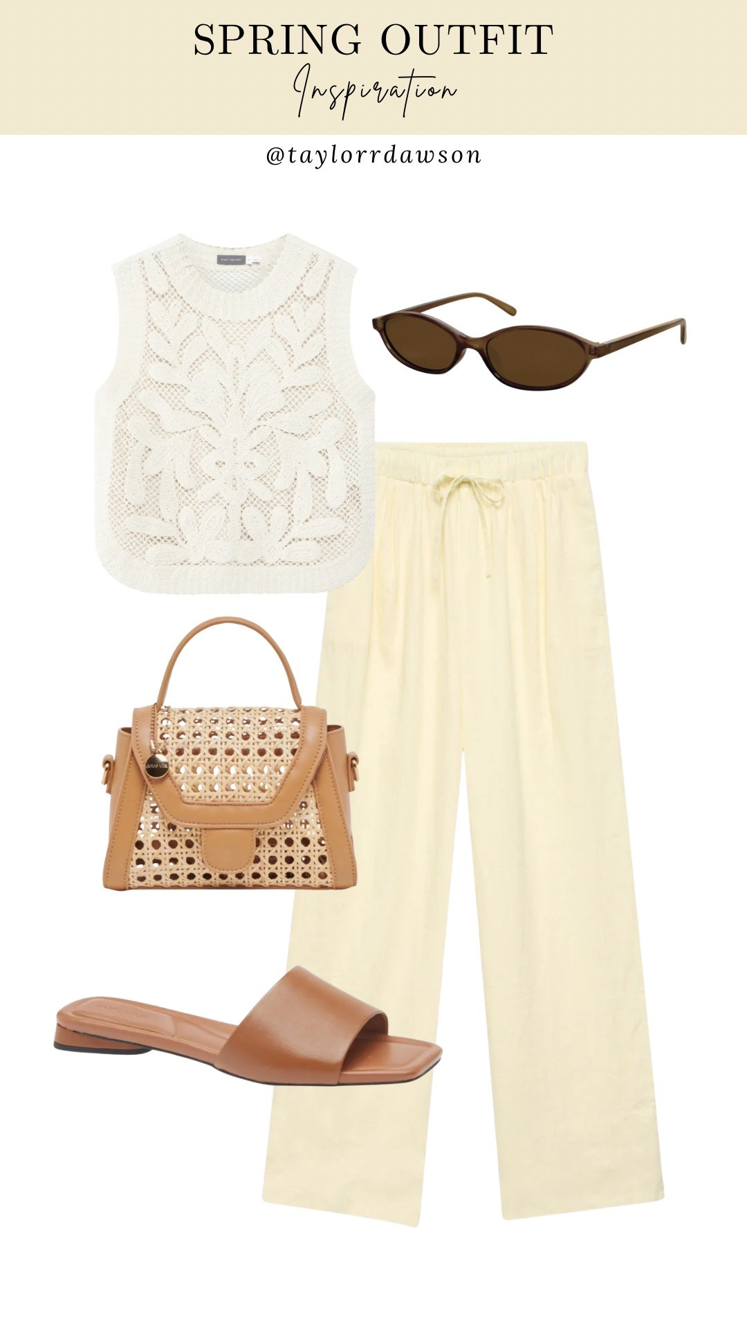 Spring outfit idea!

yellow, spring bottoms, swim pants,  spring top, summer purse, spring sandals, slide sandals, linen pants, crochet top

#LTKSeasonal #LTKItBag #LTKStyleTip