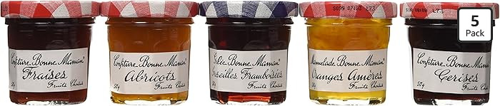 Bonne Maman Assorted Mini Jams - Strawberry, Apricot, Raspberry, Orange Marmalade, Cherry - 8.82 ... | Amazon (US)