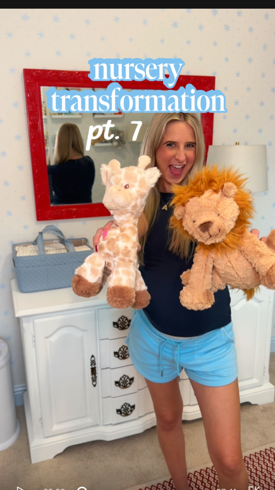 it’s starting to come to life🎪🐘🩵 it feels more like my carnival/circus theme with all the animals! absolutely obsessed with his lamp (i have 2 other lamps and like 5 other things from @Ruby Clay Company 🤗) truly the best! the lamp shades are different colors so do i cover both in the fabric or add red ric rac??❤️ lmk what you think! stay tuned for curtains, cornices, and crib skirts- oh my!🥰🤩

#nurserydecor #3rdtrimester #babyboy #nurseryinspo #nursery 



#LTKSaleAlert #LTKBaby #LTKKids