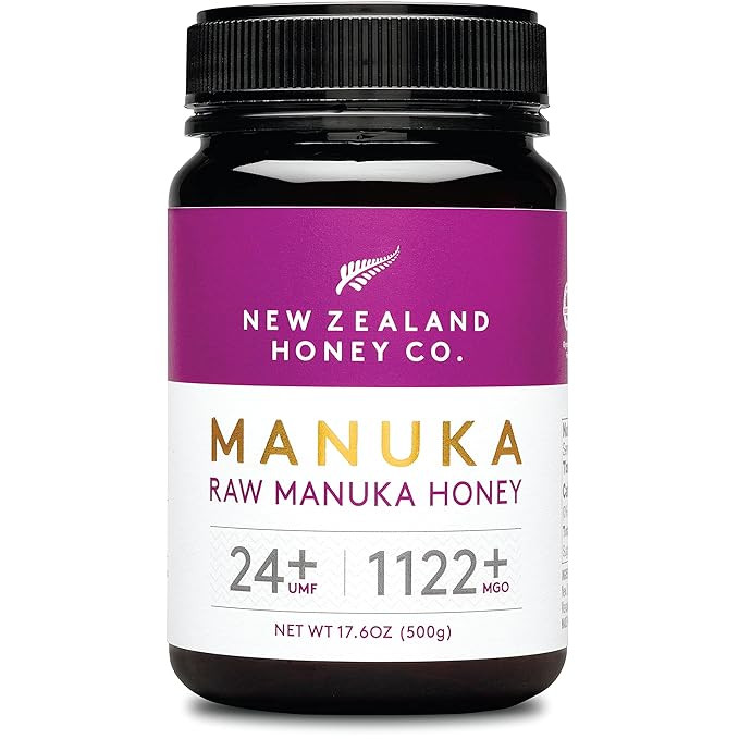 New Zealand Honey Co. Raw Manuka Honey UMF 24+ / MGO 1122+, UMF Certified / 17.6oz | Amazon (US)