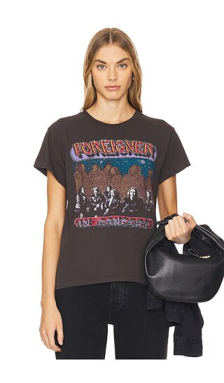 Foreigner in Concert Tour Tee Shirt in Washed Black | Revolve Clothing (Global)
