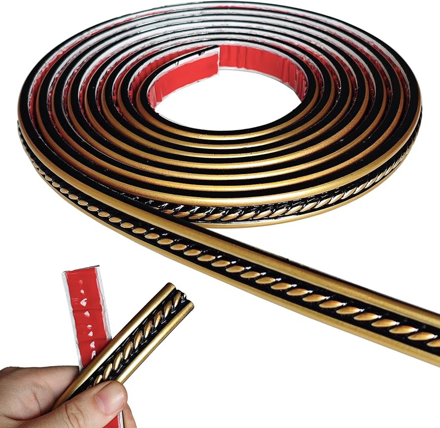 Peel and Stick Molding Trim Self Adhesive Flexible Wall Trim Crown Molding 3D Strip for Tile Wood... | Amazon (US)