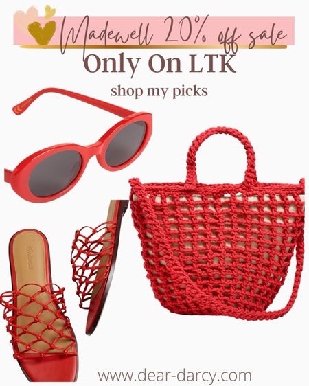 20% off Madewell in App sale 

Crochet bag
Comes in other colors

90’s sunglassing, but giving me Palm Royal vibes 
Comes in other colors

And fun crochet sandals tts and comes in other colors as well!

All 20% off

#LTKItBag #LTKxMadewell #LTKSaleAlert