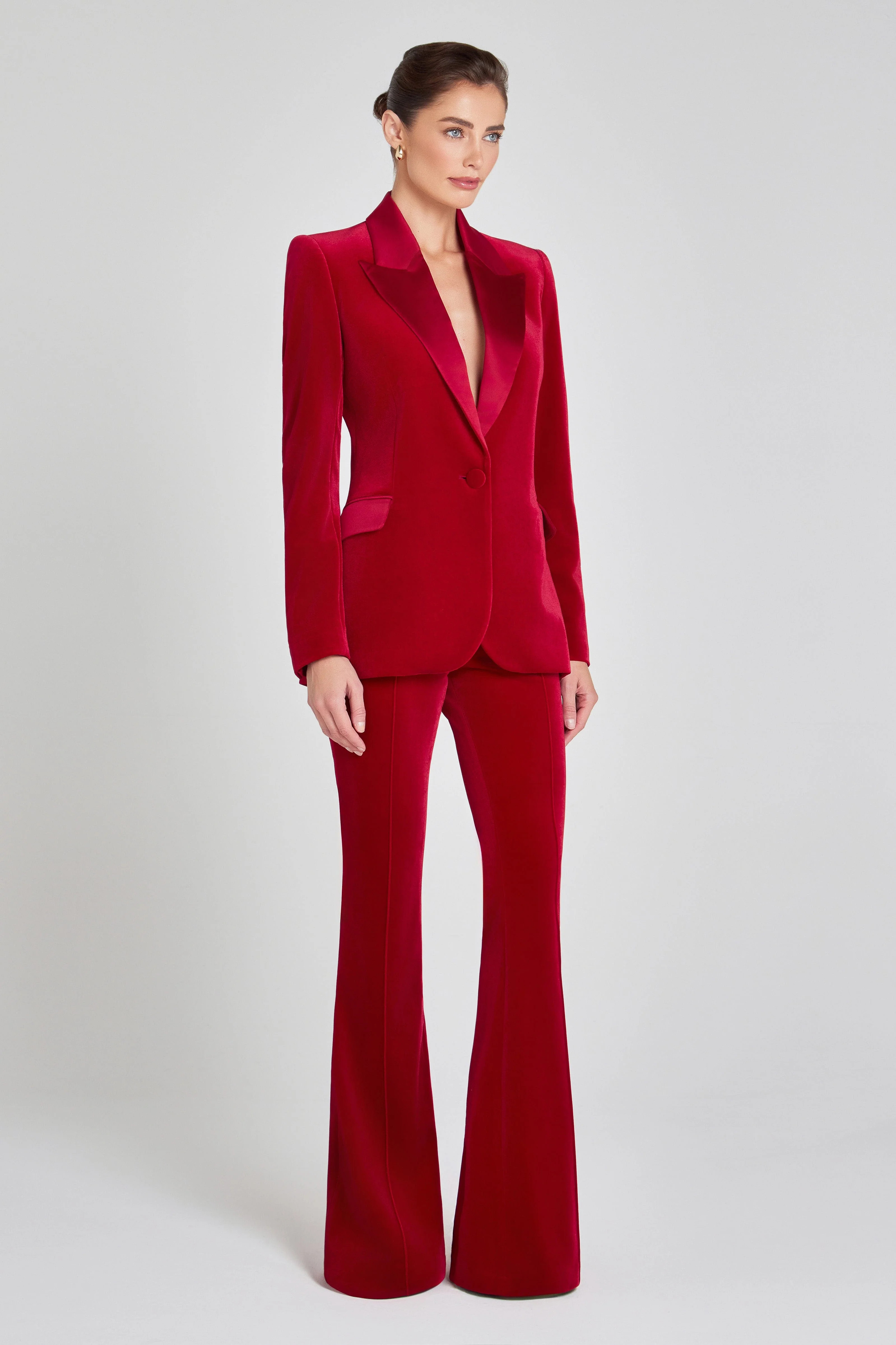 Beatrice Red Trousers | Nadine Merabi