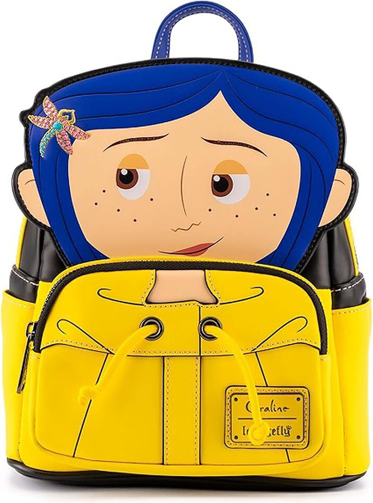 Loungefly Laika Coraline Raincoat Cosplay Womens Double Strap Shoulder Bag Purse | Amazon (US)
