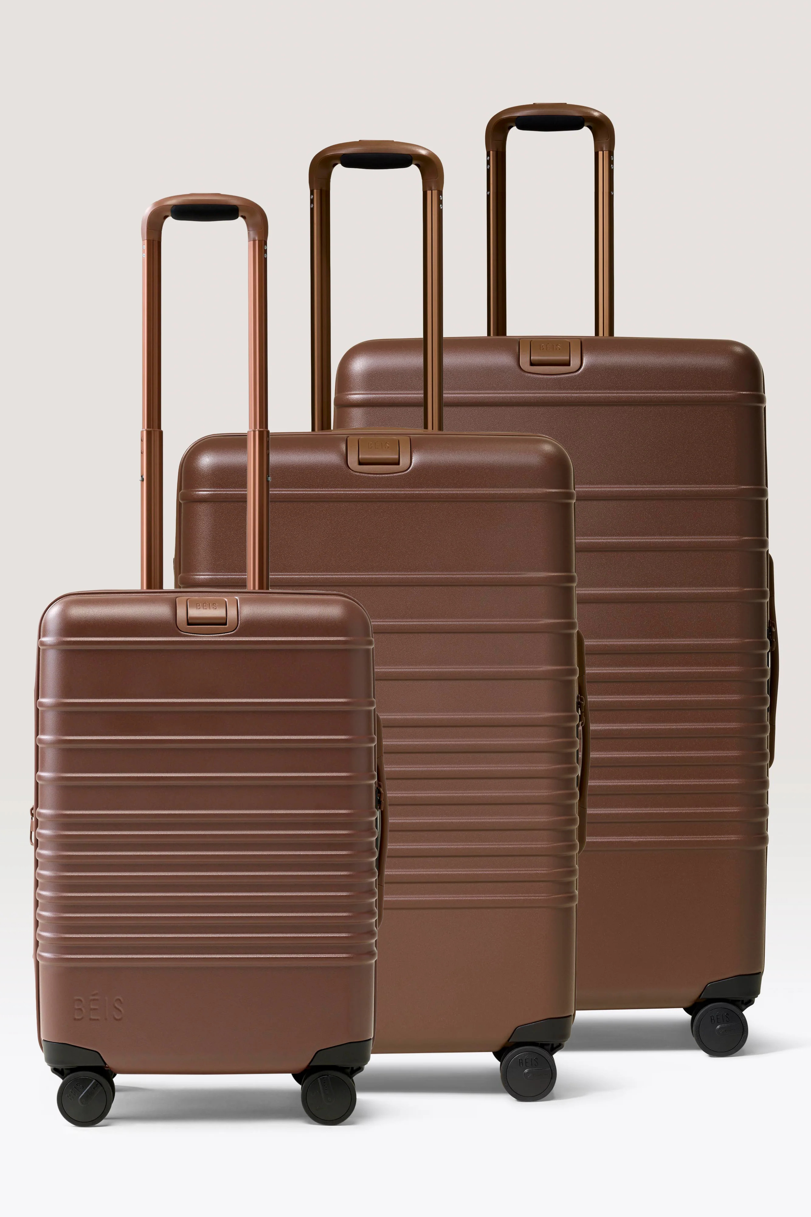 BÉIS 'The NEW 3 Piece Luggage Set' in Maple | BEIS