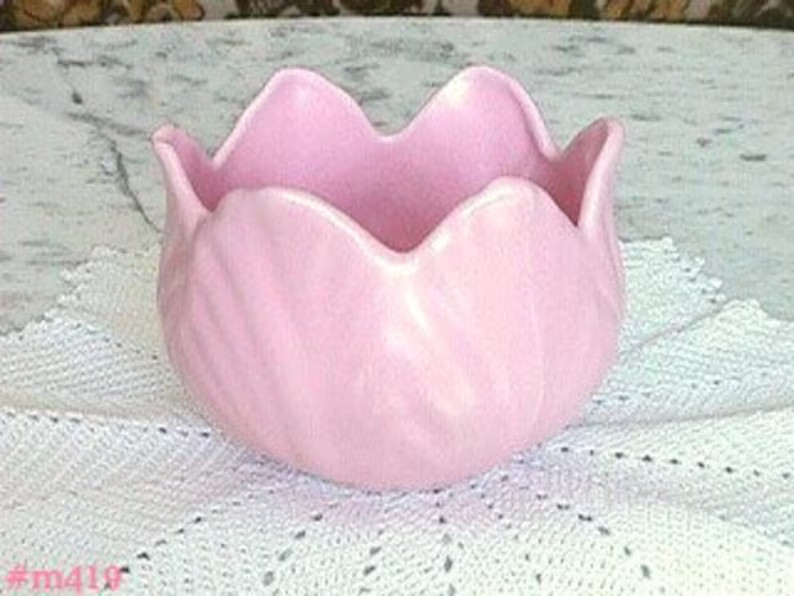 Vintage Pottery Pink Tulip Bloom Planter M419 - Etsy | Etsy (US)