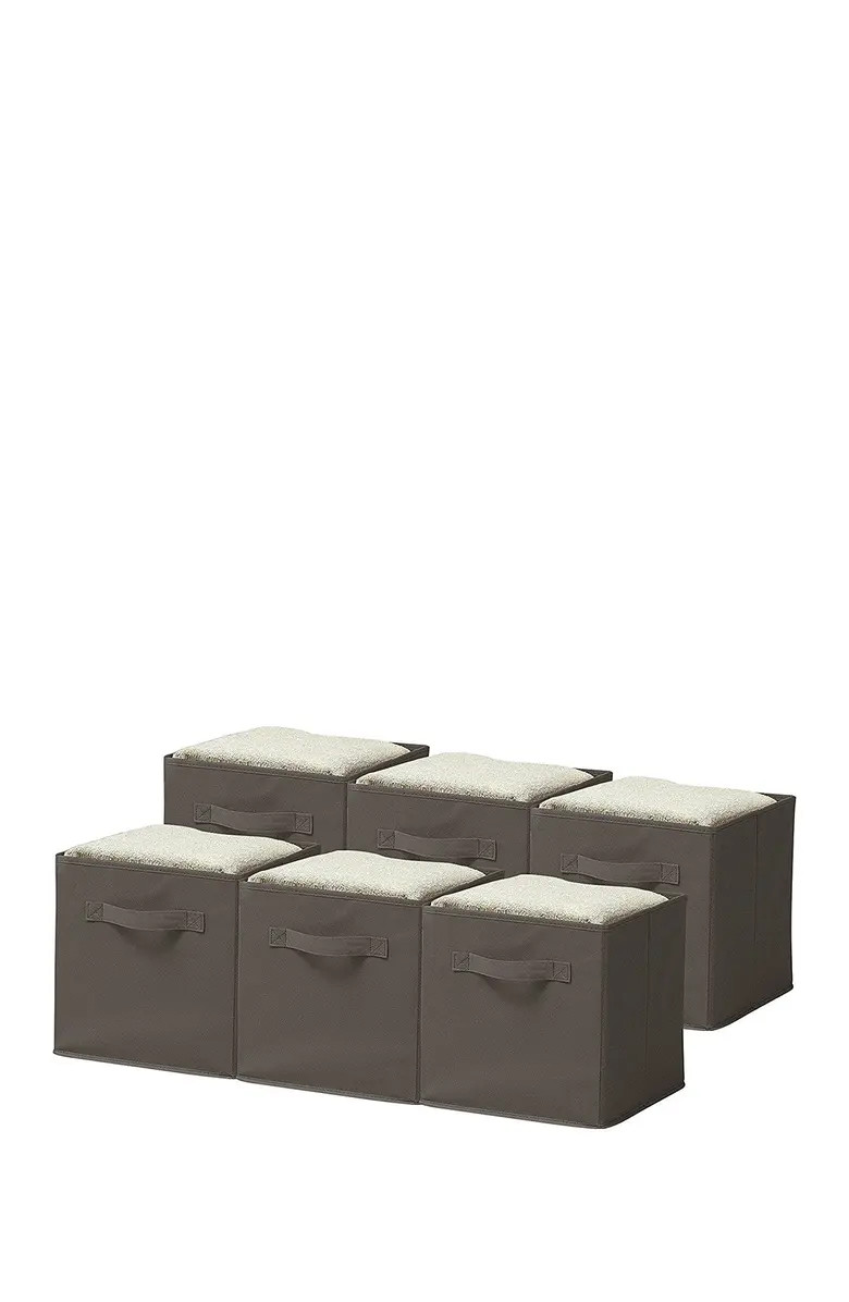 Grey Foldable Storage Cube Basket Bin - Pack of 6 | Nordstrom Rack