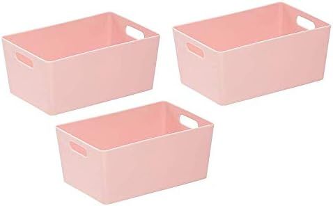 Wham Bam 4.02 Pink Plastic Studio Storage Baskets Office Home & Kitchen Tidy Organiser 25.5 x 17 ... | Amazon (UK)