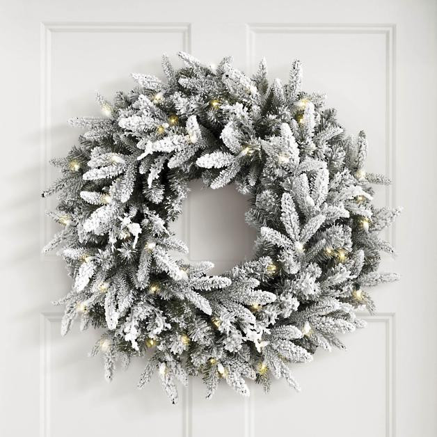 Frosted Fraser Cordless Wreath | Grandin Road | Grandin Road