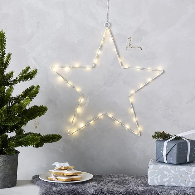 Pre-Lit Hanging Star - 40cm | The White Company (UK)