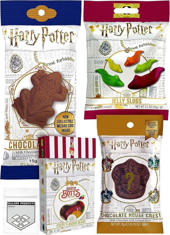 Harry Potter Candy Assortment Variety Pack - 4 Harry Potter Candy Gifts - Jelly Slugs, Chocolate ... | Amazon (US)