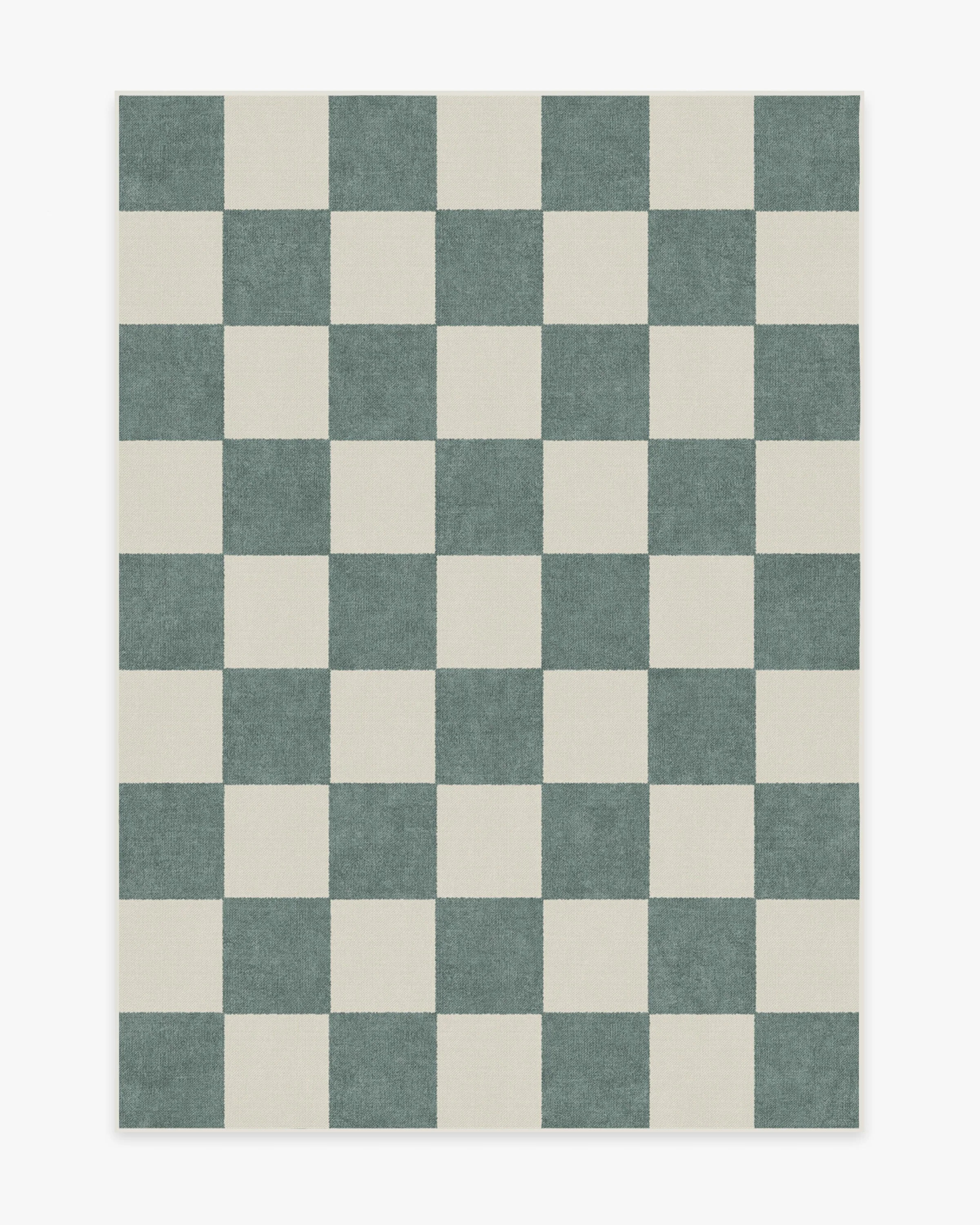 Jaque Checkered Slate Green Rug | Ruggable US | Ruggable