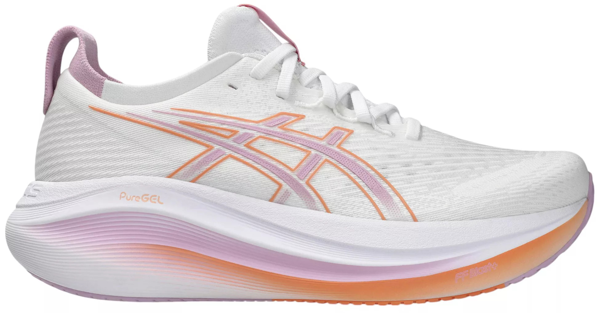 ASICS Women's GEL-NIMBUS 27 Running Shoes, Size 11, White/Light Purple | DICK'S Sporting Goods