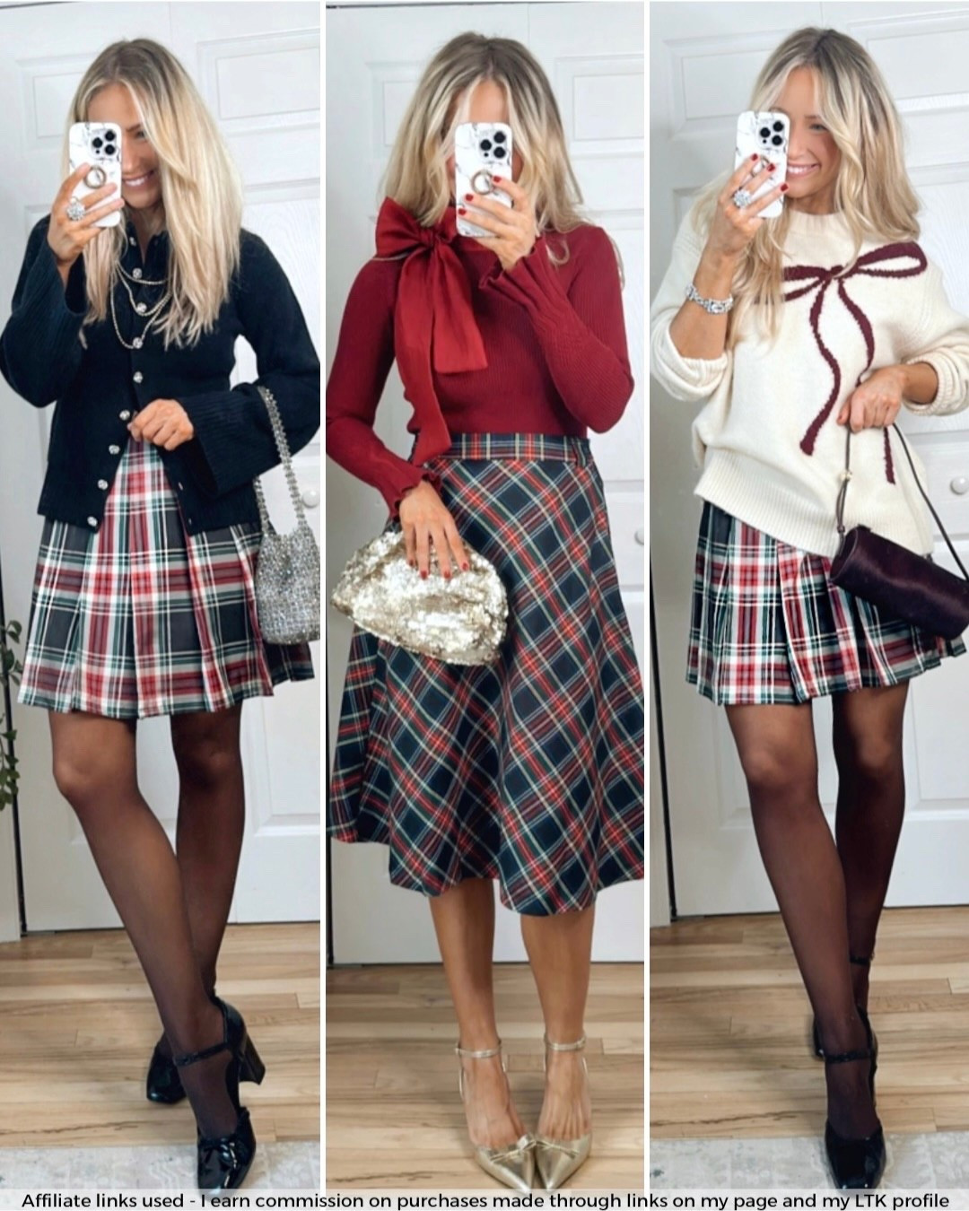 Holiday party outfits classic tartan skirt outfit ideas 

#LTKHoliday