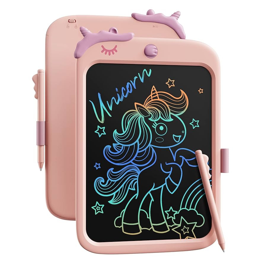 Kikapabi 10 Inch LCD Writing Tablet for Kids - Colorful Drawing Pad for Girls Aged 3-9 | Unicorn ... | Amazon (US)