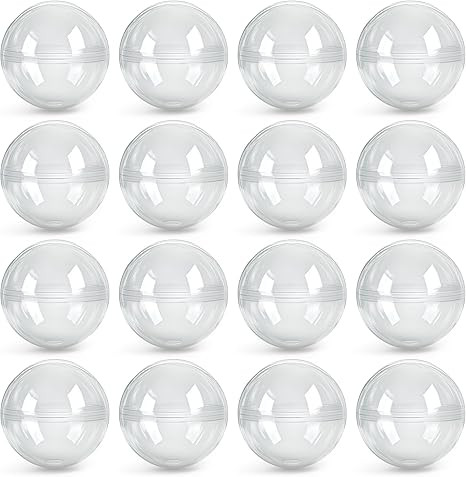 Capsule Vending Machine Round 50 pcs 2 inch - Gumball Machine Capsules Bulk Clear Container - Eas... | Amazon (US)