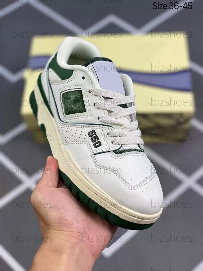 DESIGNER New 550 Running Shoes White Green Leather Low Outdoor Sports Sneakers Trainers BB550 ALD... | DHGate