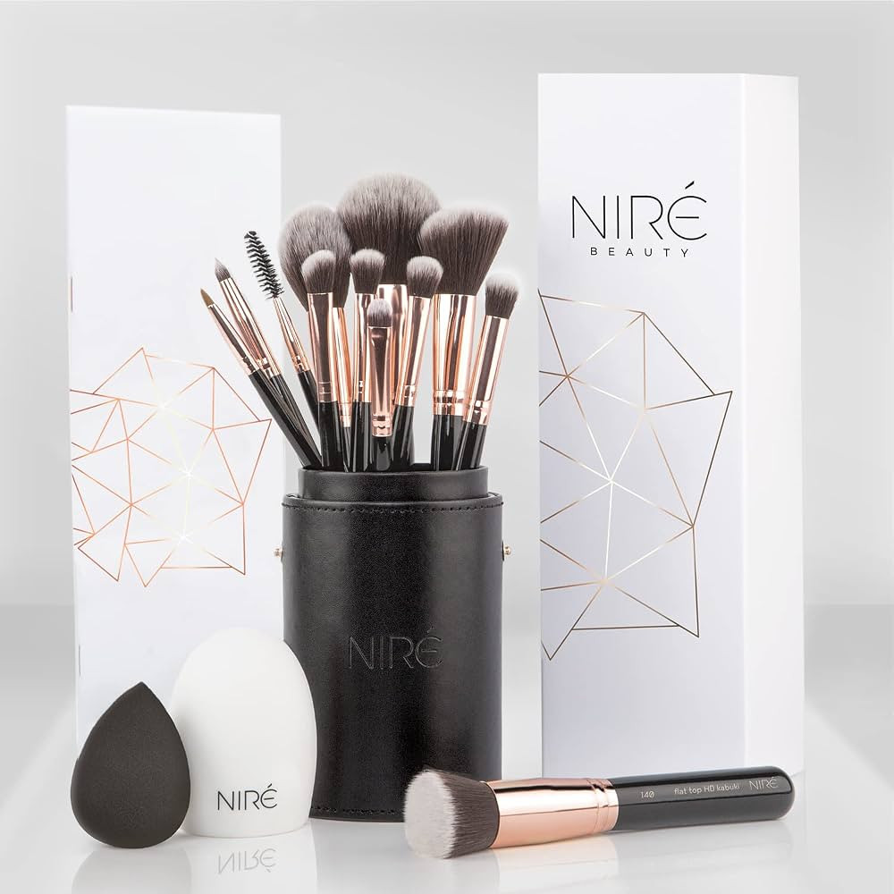 Niré Beauty 15piece Award Winning Professional Makeup Brush Set: Vegan Makeup Brushes with Case,... | Amazon (US)