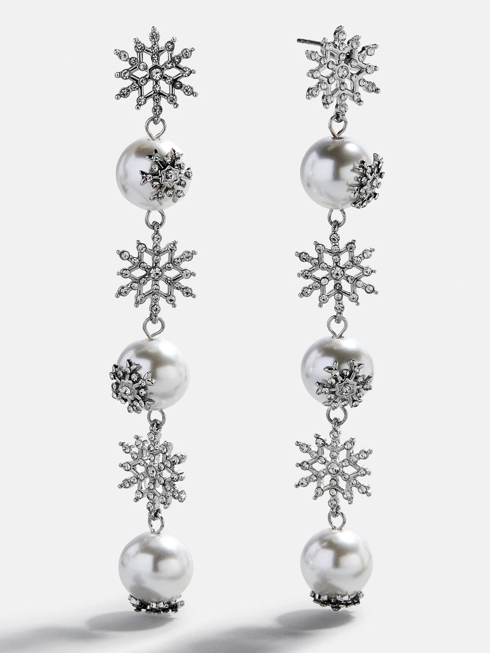 Snow And Behold Drop Earrings - Snowflake | BaubleBar