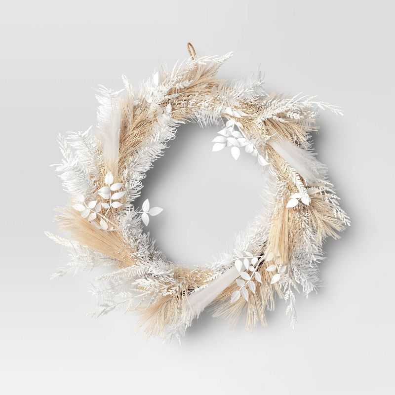 Snowy Grass Wreath - Threshold&#8482; | Target
