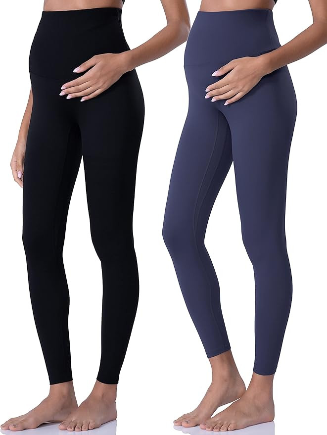 POSHDIVAH Women's Maternity Leggings Over The Belly Pregnancy Yoga Pants Active Wear Workout Legg... | Amazon (US)