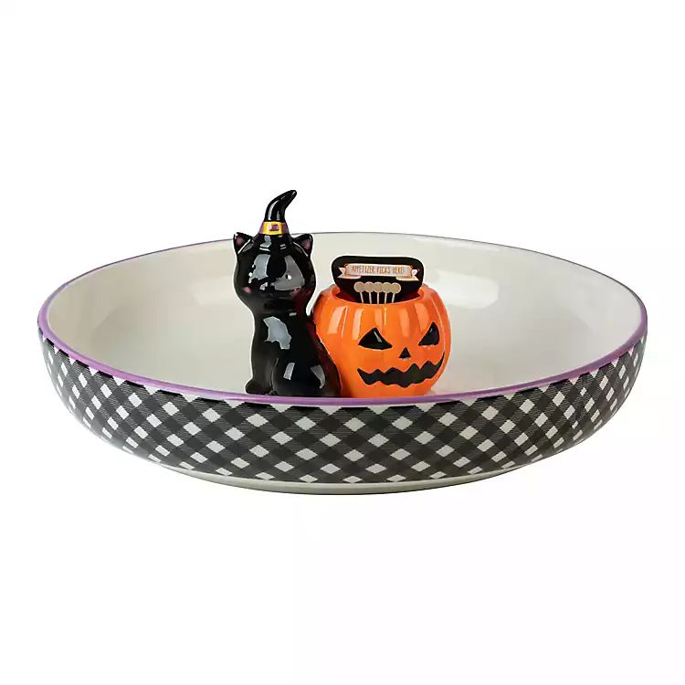 Black Cat and Jack-O-Lantern Halloween Bowl | Kirkland's Home