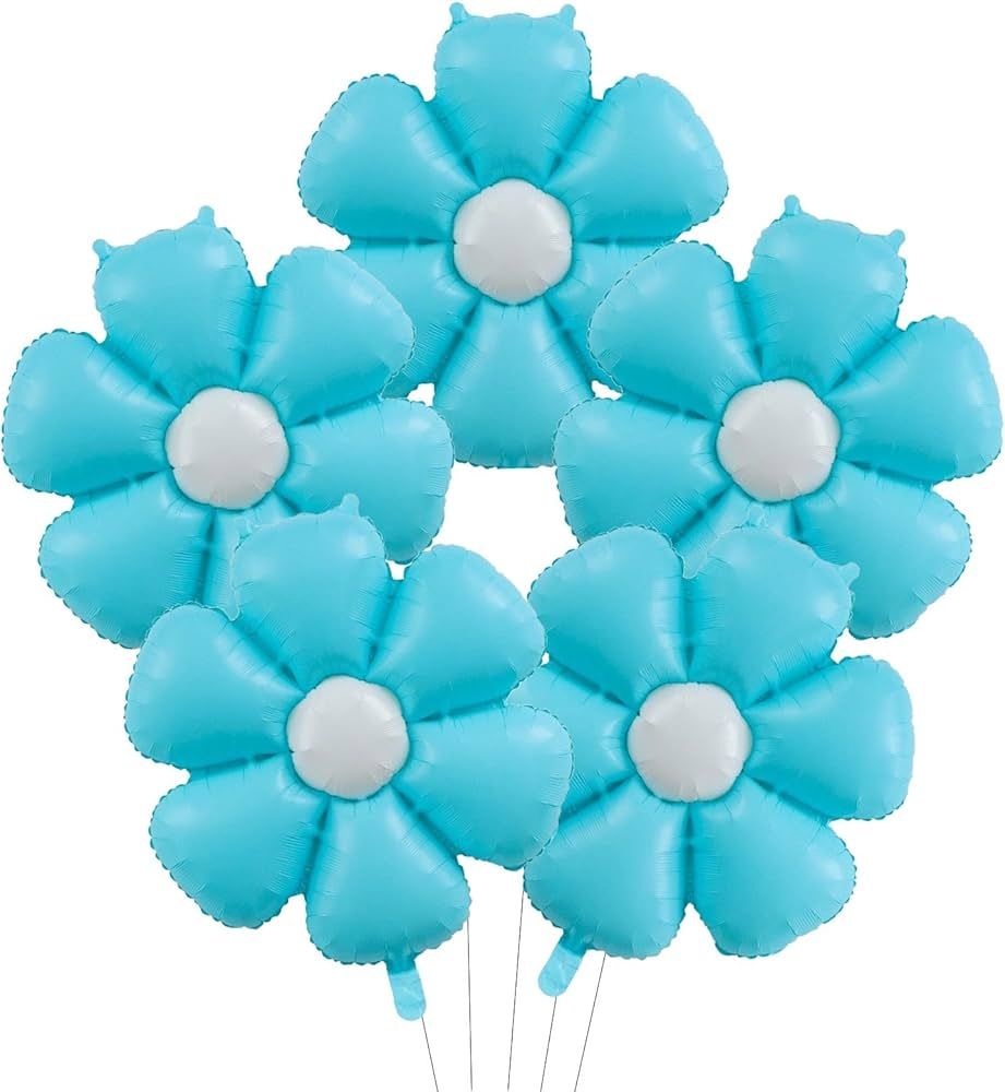 Birthday Party Flower Decoration Flower Theme Party Balloon Decoration Birthday Balloon (Blue 3) | Amazon (US)