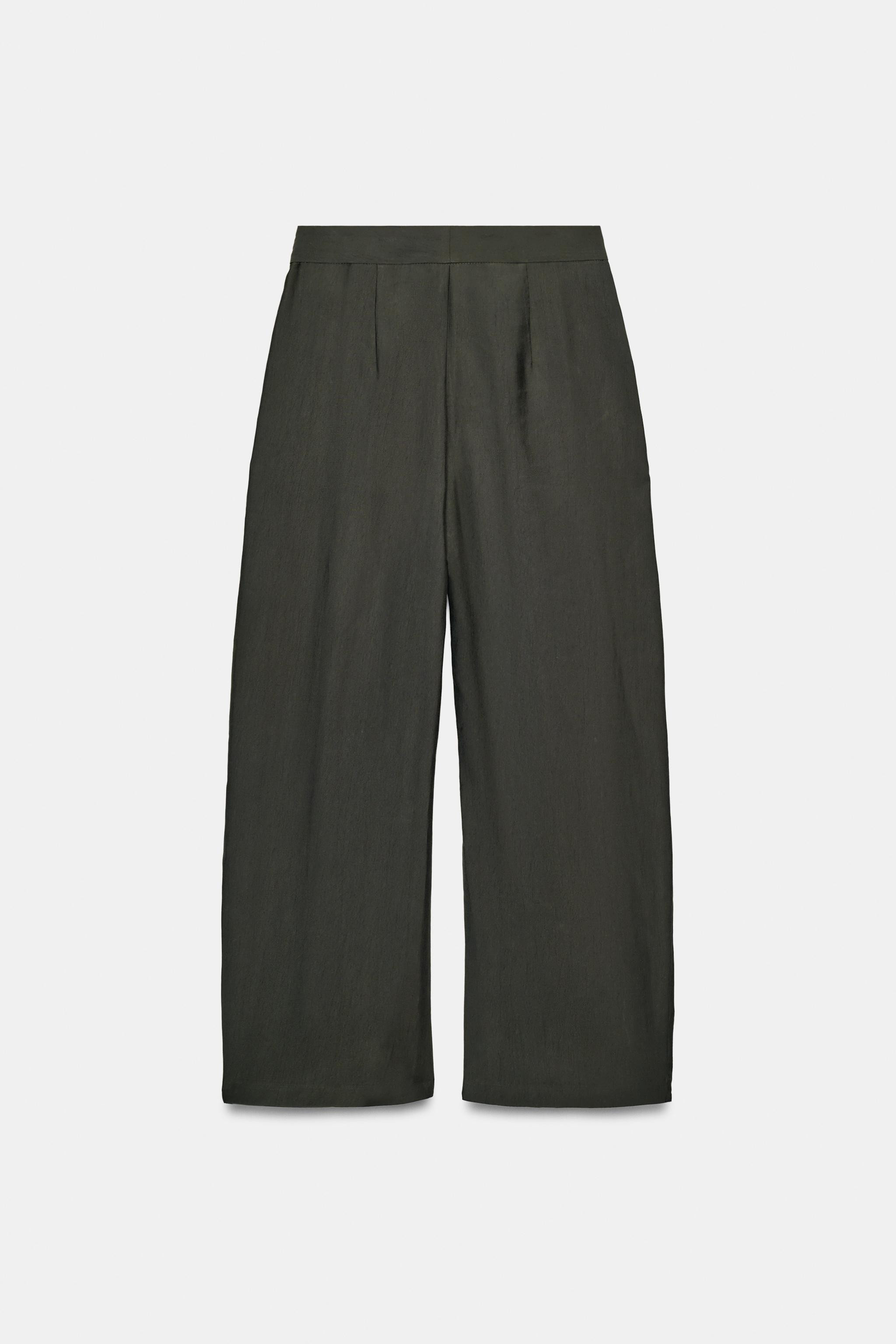 ZW COLLECTION DARTED WIDE-LEG TROUSERS | Zara UK