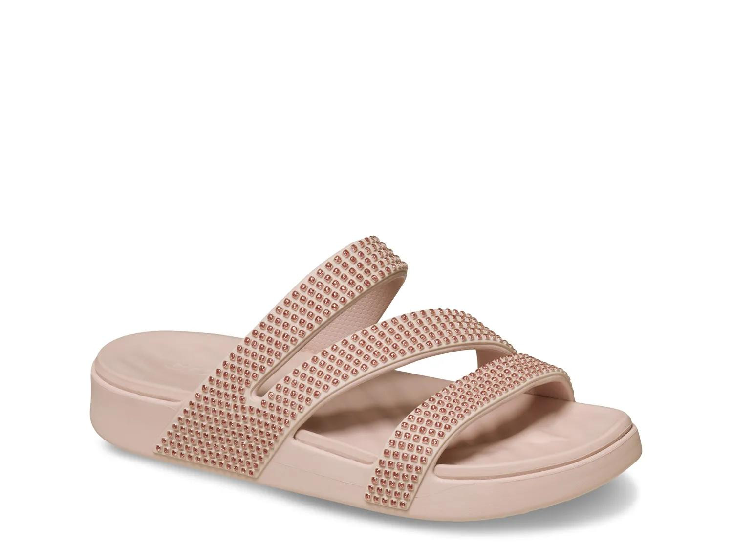 Crocs Getaway Gems Strappy Sandal | Women's | Light Pink | Size 11 | Sandals | Footbed | DSW