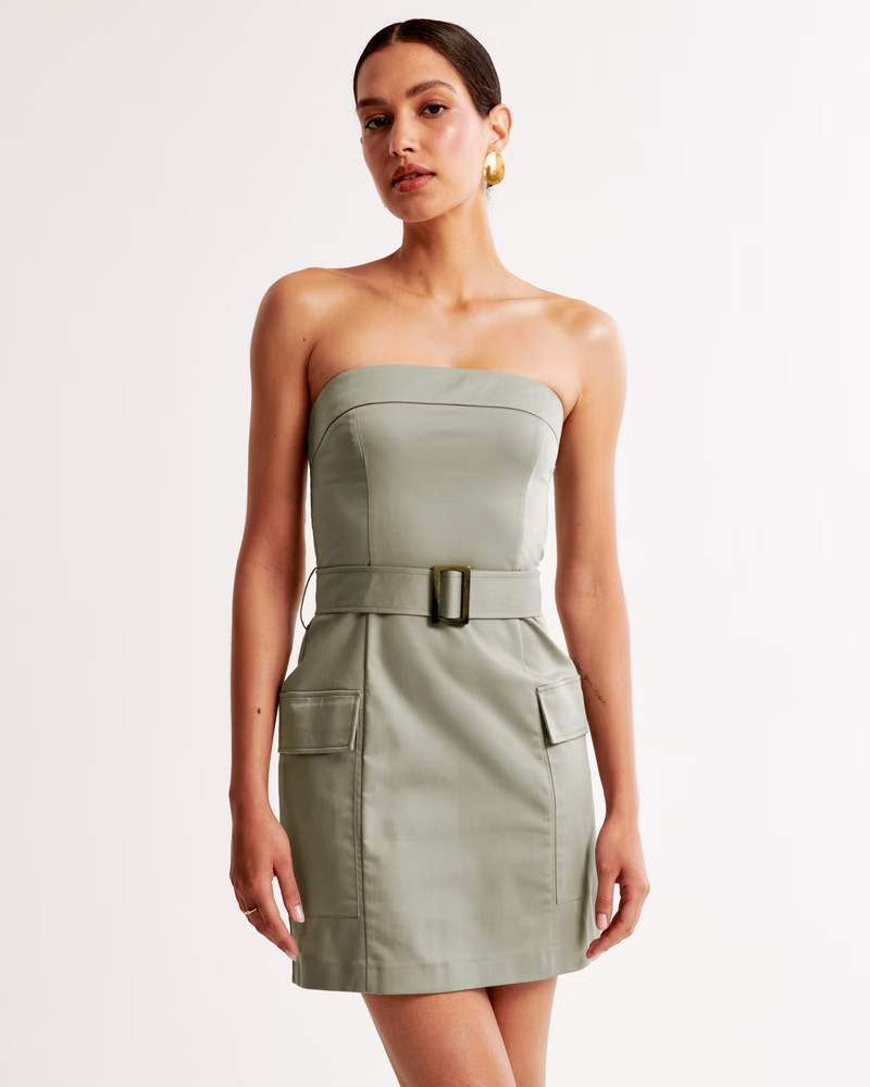 Strapless Utility Mini Dress | Abercrombie & Fitch (US)
