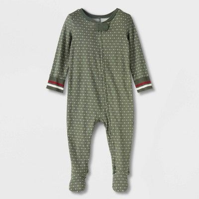 Infant Allover Fleck Pajama Union Suit Green - Hearth & Hand™ with Magnolia | Target