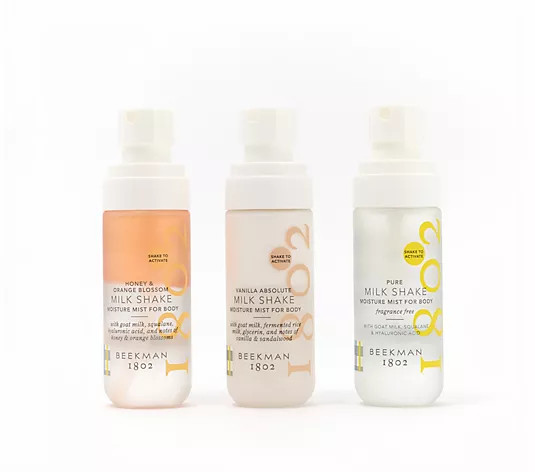 Beekman 1802 Assorted 3pc 2oz Milk Shake Body Mist Discovery - QVC.com | QVC