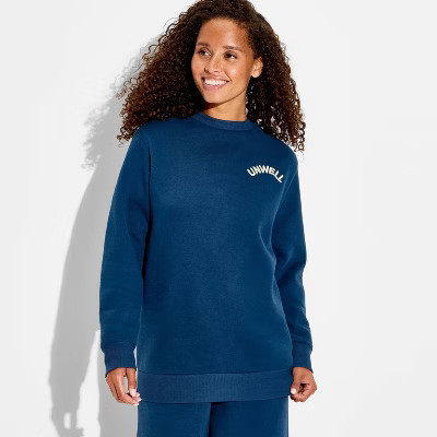 Women's Unwell Good Company Graphic Pullover Sweatshirt - Blue S | Target