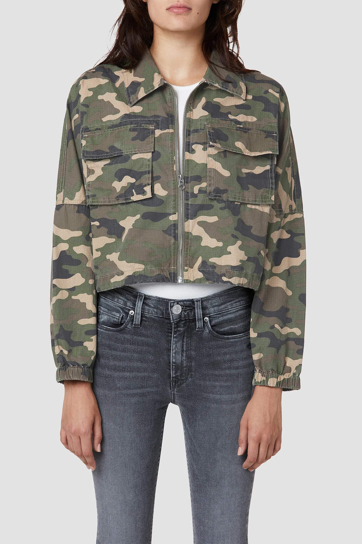 Cropped Military Anorak | Hudson Jeans