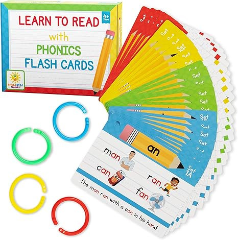 Phonics Flash Cards - Learn to Read in 20 Phonic Stages - Digraphs CVC Blends Long Vowel Sounds ... | Amazon (US)