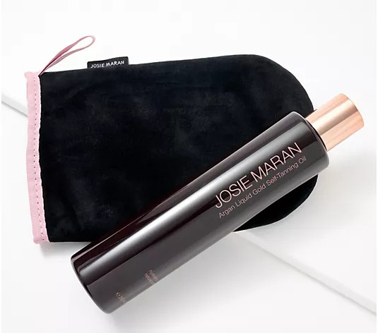 Josie Maran Supersize Liquid Gold Tanning Oil with Mitt - QVC.com | QVC