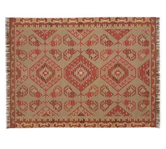 Damen Synthetic Kilim Rug - Warm Multi | Pottery Barn (US)