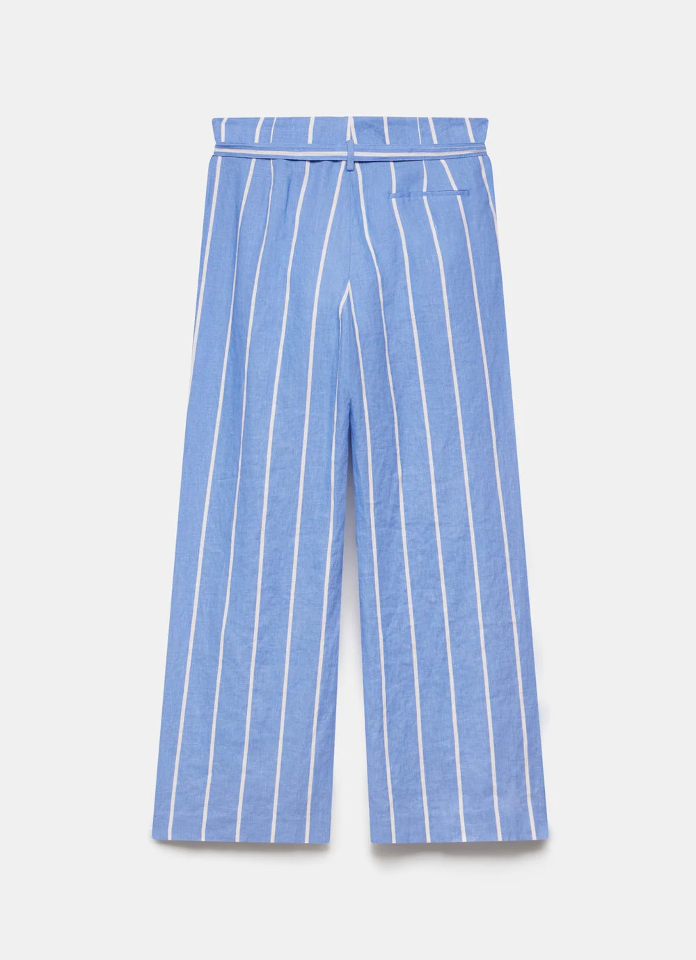 Blue Striped Linen Trousers | Mint Velvet