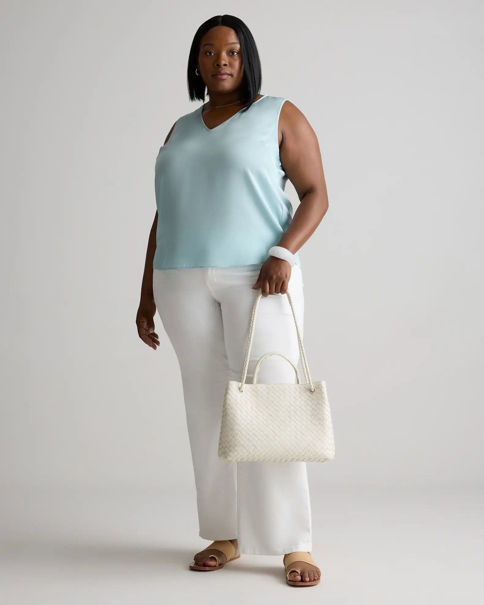 Italian Leather Handwoven Satchel | Quince