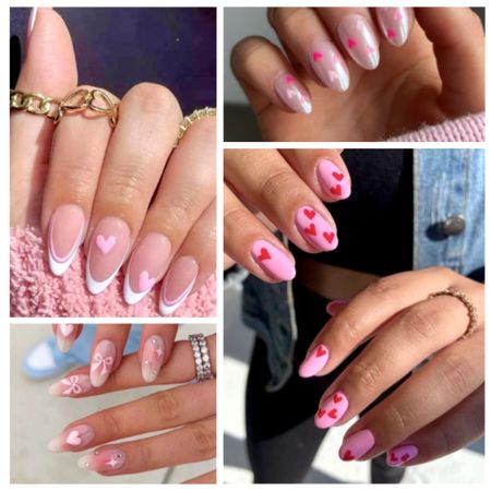 Pink nail ideas with hearts. Valentine’s Day nails 

#LTKbeauty #LTKfindsunder50 #LTKSeasonal