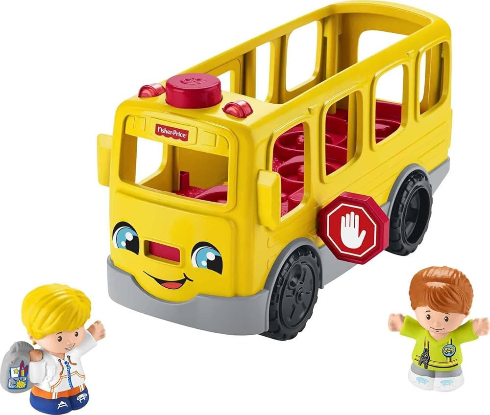 Fisher-Price Little People Musical Toddler Toy Sit with Me School Bus with Lights Sounds & 2 Figu... | Amazon (US)