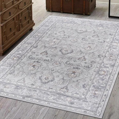 Oriental Machine Braided Indoor / Outdoor Area Rug in Ivory/Gray | Wayfair North America