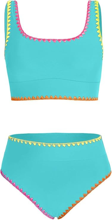 blibean Teen Girls Swimsuits Two Piece Bikini Sets with Chest Pad Size 6-15 Years | Amazon (US)