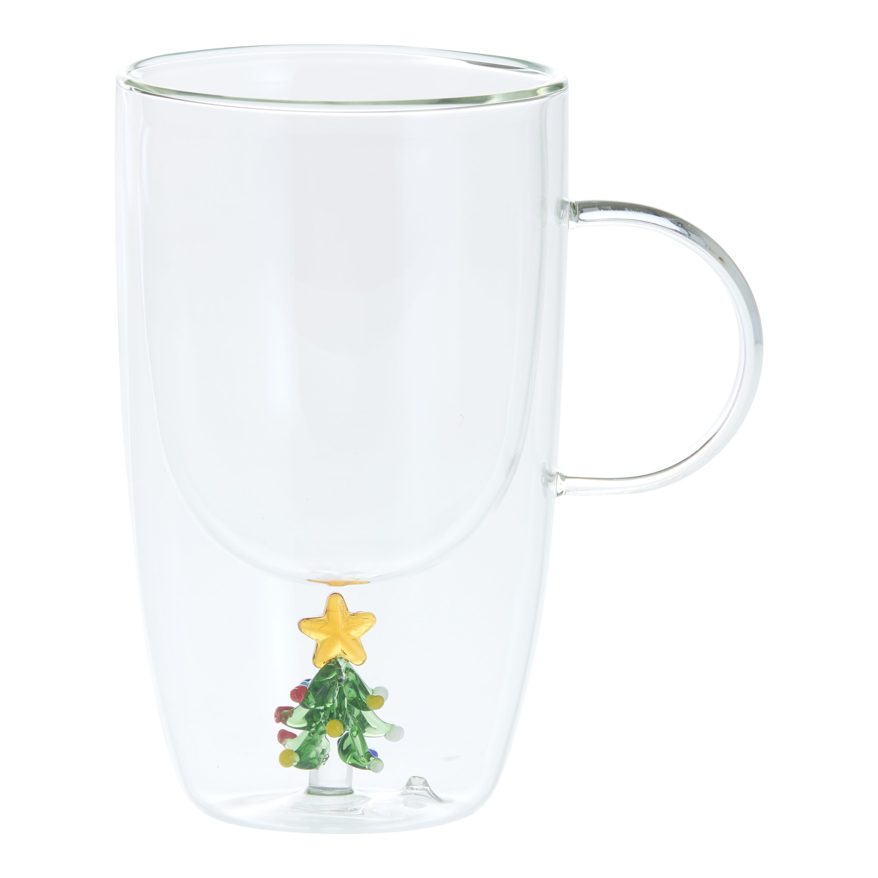 Icon Christmas Tree Double Walled Glass Mug | World Market