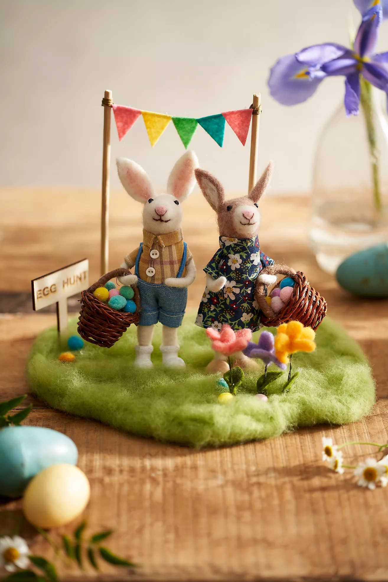 Egg Hunt Felt Critter Scene | Anthropologie (US)