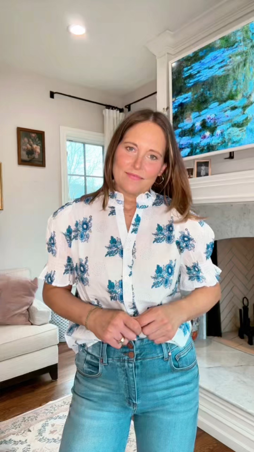 Light weight blue floral shirt is great for Spring and Summer. Use code: TANDT10 for 10% off! 

#LTKWatchNow #LTKSaleAlert #LTKStyleTip