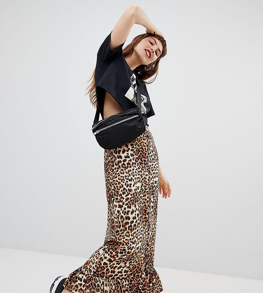 Reclaimed Vintage inspired leopard print midaxi skirt - Brown | ASOS US