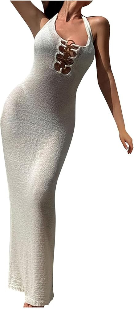 V Neck Maxi Long Beach Dress  | Amazon (US)