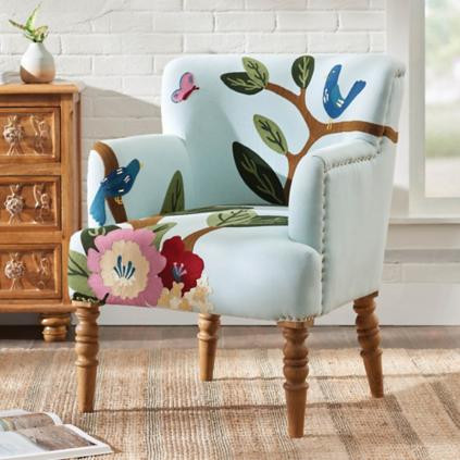 Cecelia Embroidered Armchair | Grandin Road | Grandin Road